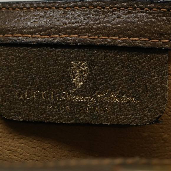 GUCCI Web Sherry Line GG Canvas Clutch Bag Beige Red Green Auth yk4369 - Picture 9 of 10